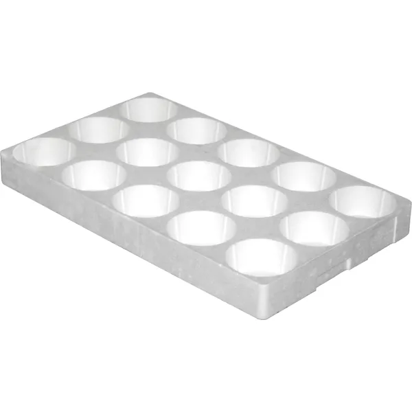 Blomsterbrett, runde hull, 15 hull / 10 cm, med bunn