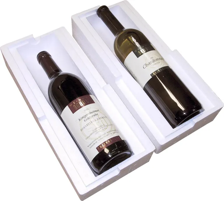 Eske med lokk til vinflaske