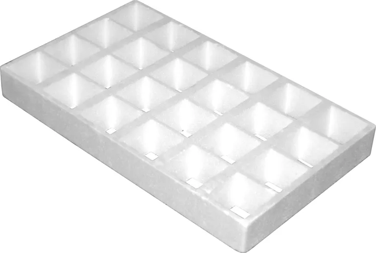 Blomsterbrett, firkant hull, 24 hull / 7,5 cm, 4-kant