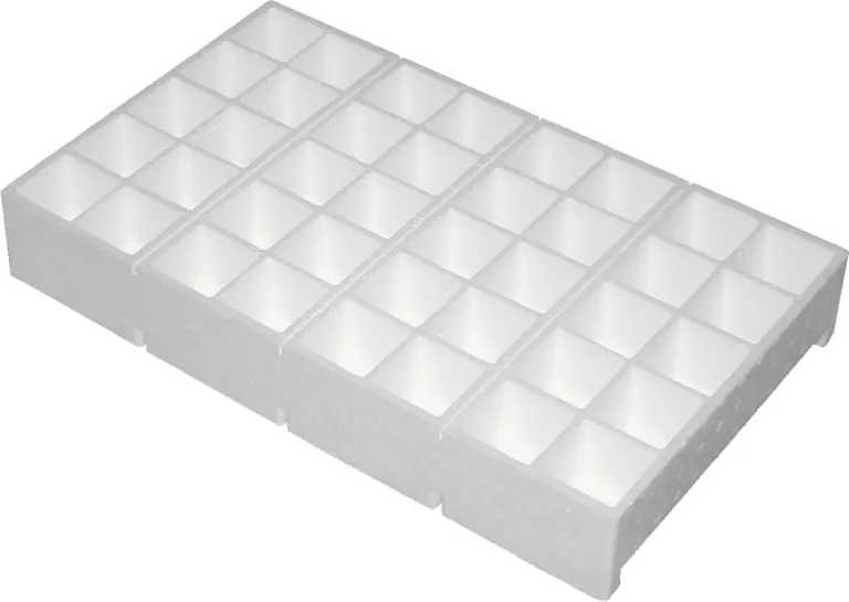 Blomsterbrett, firkant hull, 40 hull / 6 cm, 10-pakk